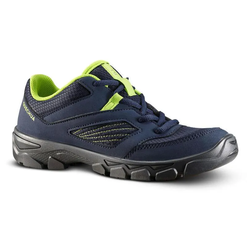 Chaussures de randonnée enfant avec lacets MH100 bleu du 35 AU 38