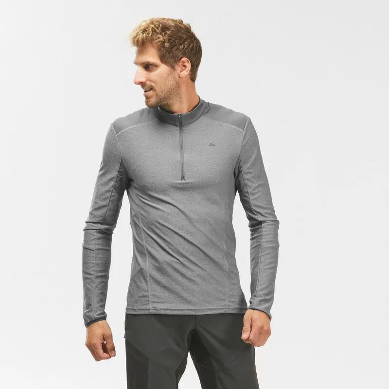 T-shirt de randonnée manches longues en synthétique - Homme - MH550