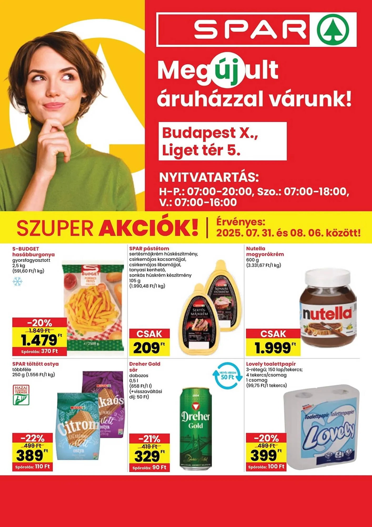 Katalógus Spar akciós újság július 31.-tól augusztus 6.-ig 2025. - Oldal 1