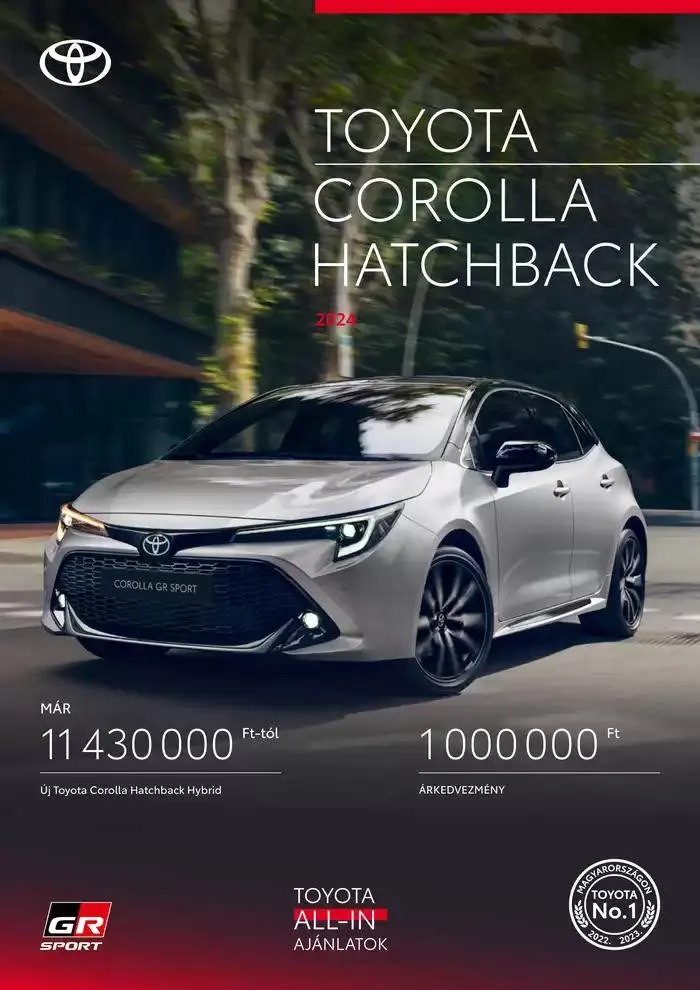 Katalógus Toyota Corolla Hatchback MY24 december 18.-tól december 18.-ig 2025. - Oldal 1