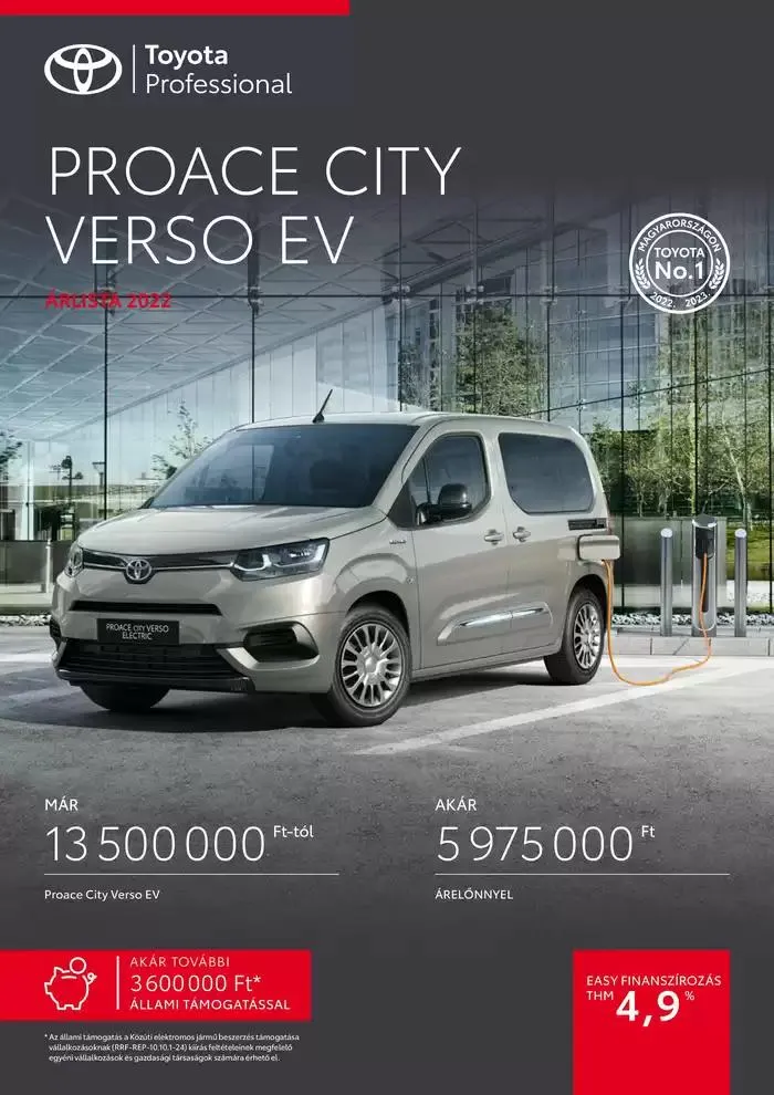Katalógus Toyota Proace City Verso EV október 30.-tól október 30.-ig 2025. - Oldal 1