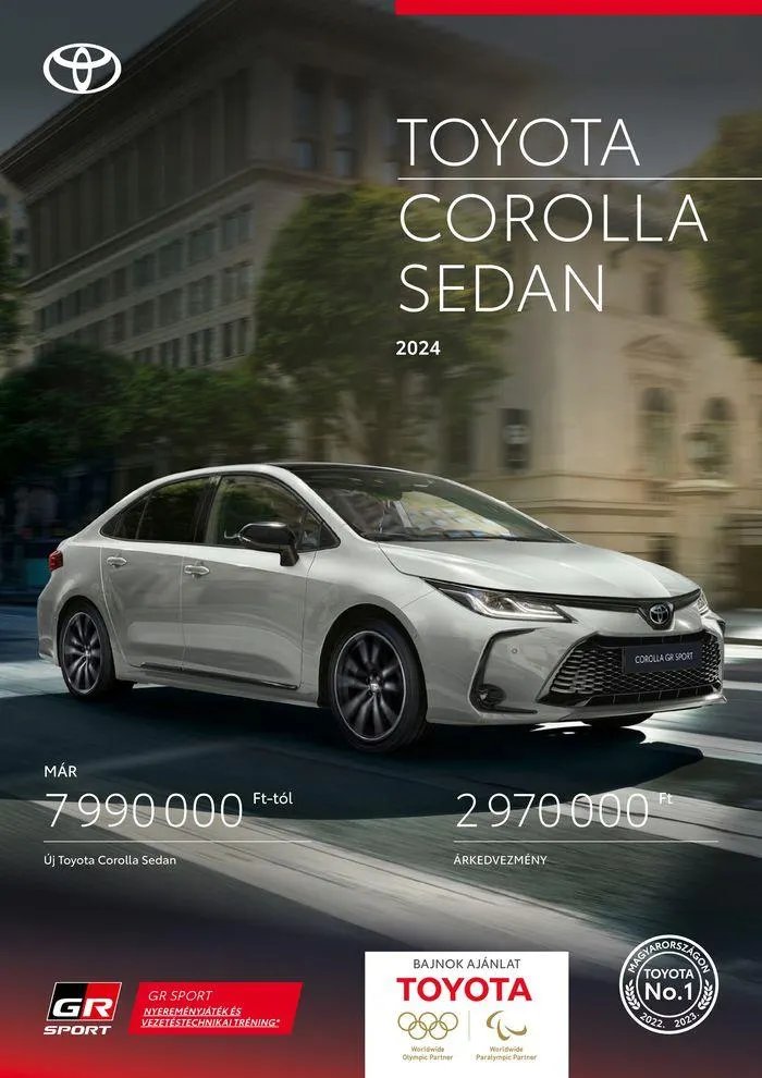 Katalógus Toyota Corolla Sedan szeptember 13.-tól szeptember 13.-ig 2025. - Oldal 1