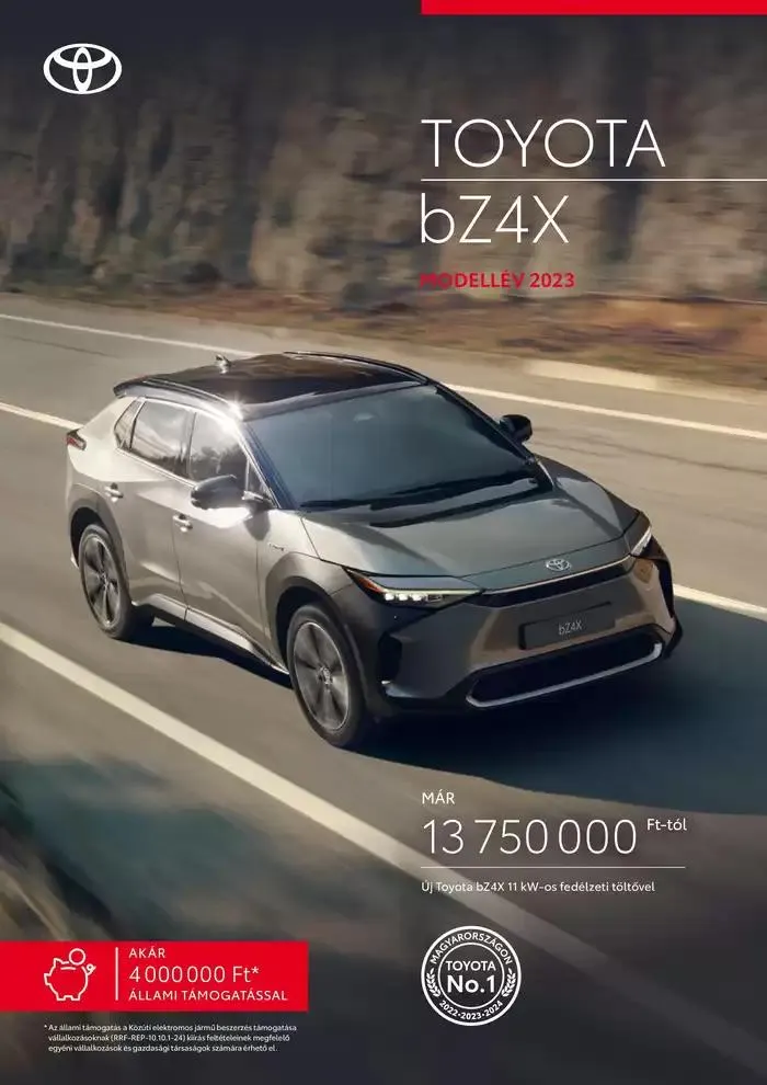 Katalógus Toyota bZ4X MY23 január 25.-tól január 25.-ig 2026. - Oldal 1