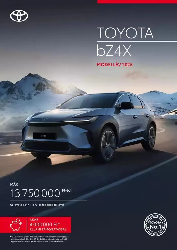Katalógus Toyota bZ4X MY25 január 30.-tól január 30.-ig 2026. - Oldal 1
