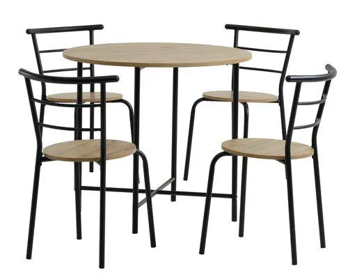 GADSTRUP ÁTM85 + 4 GADSTRUP szék fekete/tölgyszínű