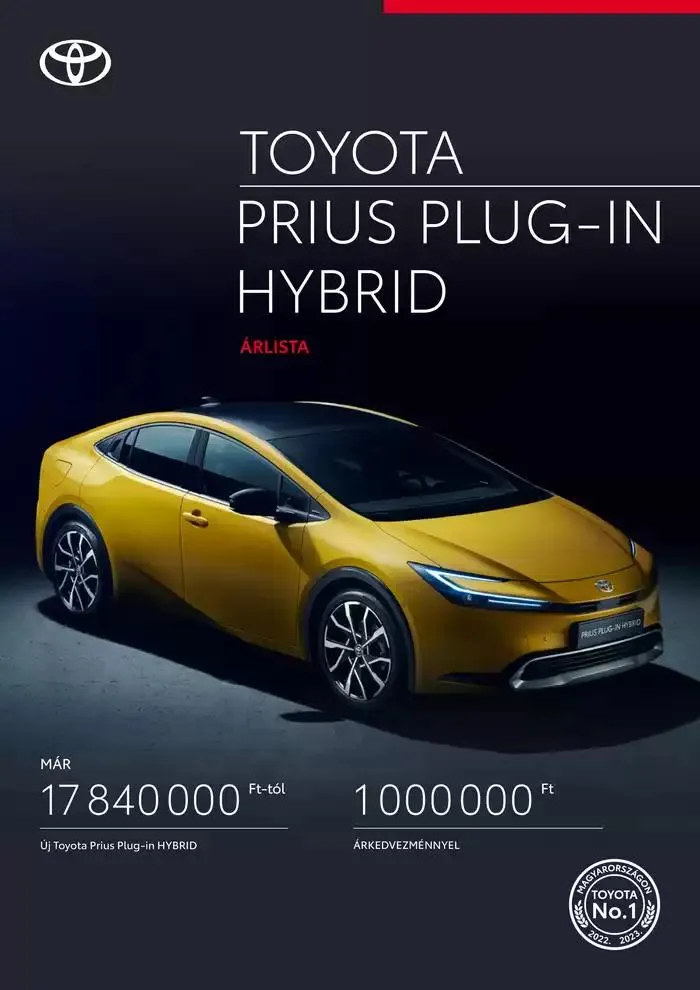Katalógus Toyota Prius január 8.-tól január 8.-ig 2026. - Oldal 1