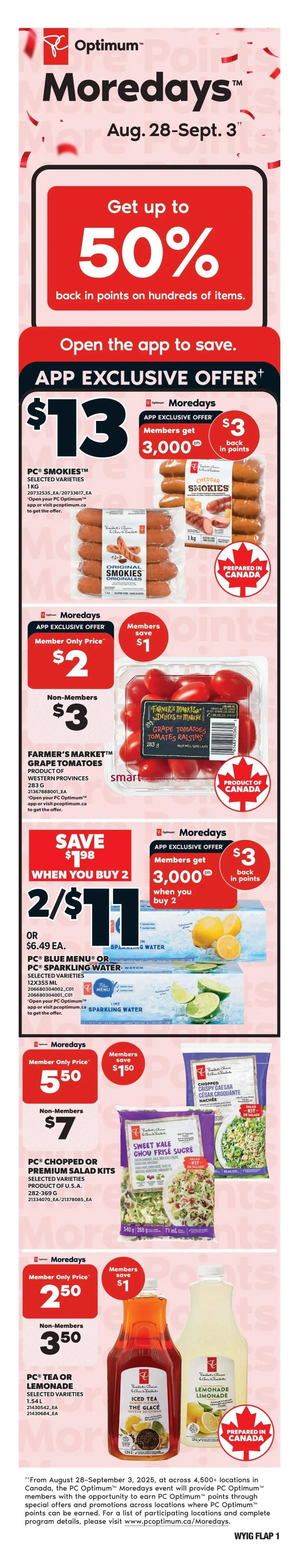 Independent Sales from August 28 to September 3 2025 - flyer page 1