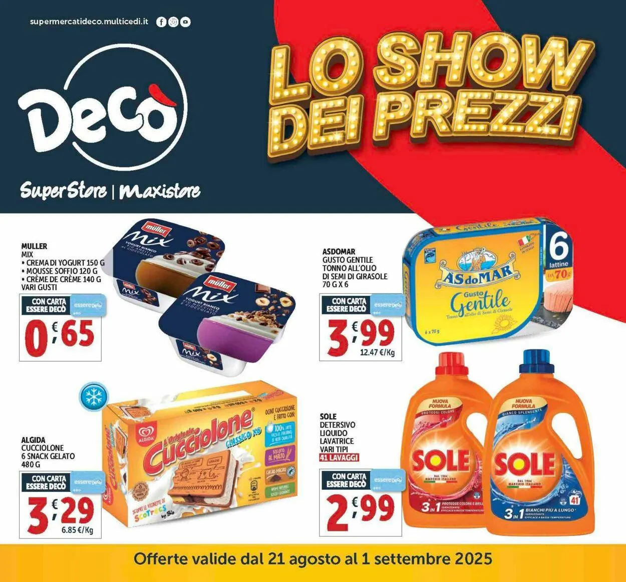 Deco Volantino attuale da 21 agosto a 4 settembre di 2025 - Pagina del volantino 1
