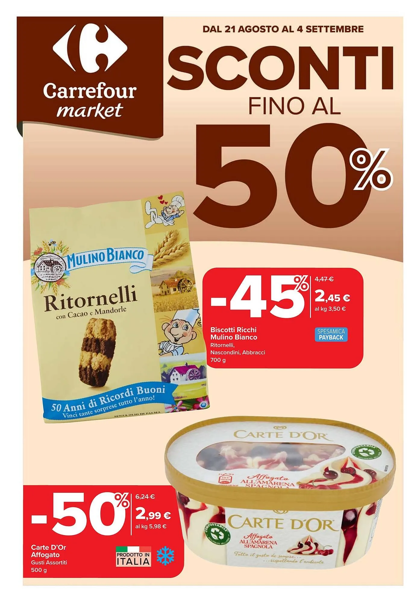 Volantino Carrefour Market da 21 agosto a 4 settembre di 2025 - Pagina del volantino 1