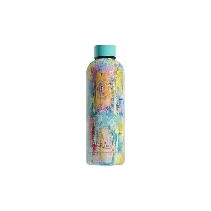 Puro wb500streetdw2lblue borraccia bicicletta, uso quotidiano, fitness, trekking, sport 500 ml acciaio inossidabile