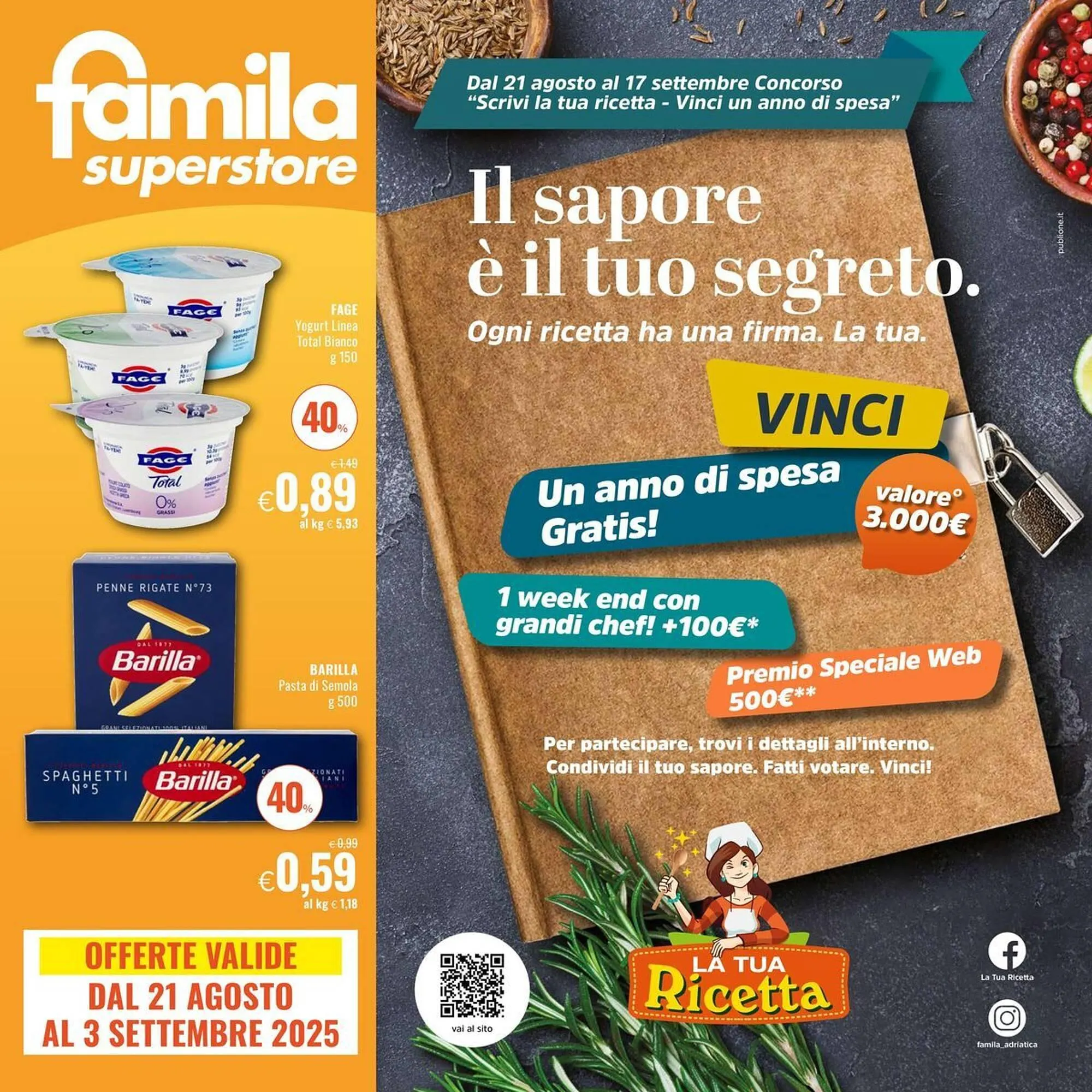 Volantino Famila Superstore da 21 agosto a 3 settembre di 2025 - Pagina del volantino 1