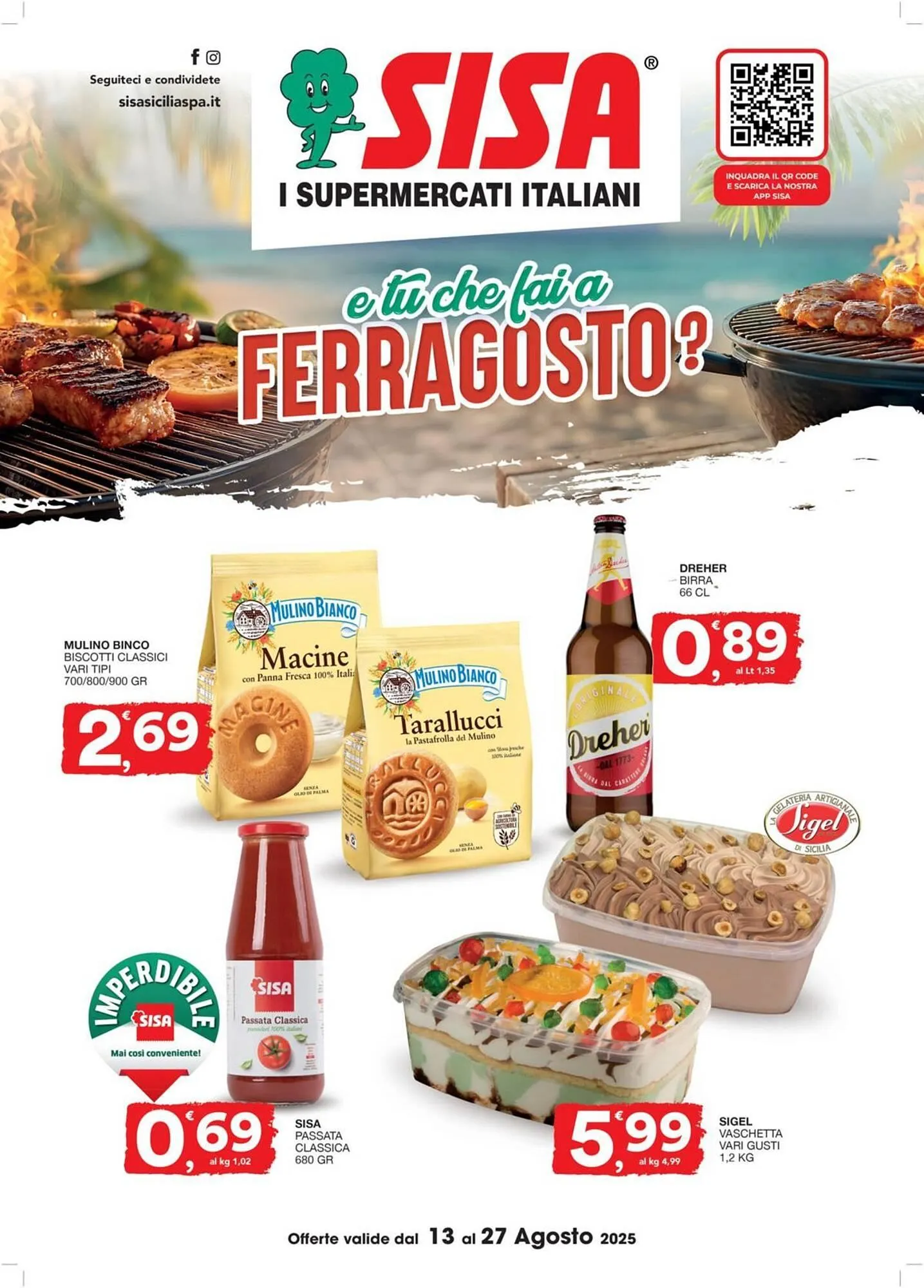Volantino Sisa da 13 agosto a 27 agosto di 2025 - Pagina del volantino 1