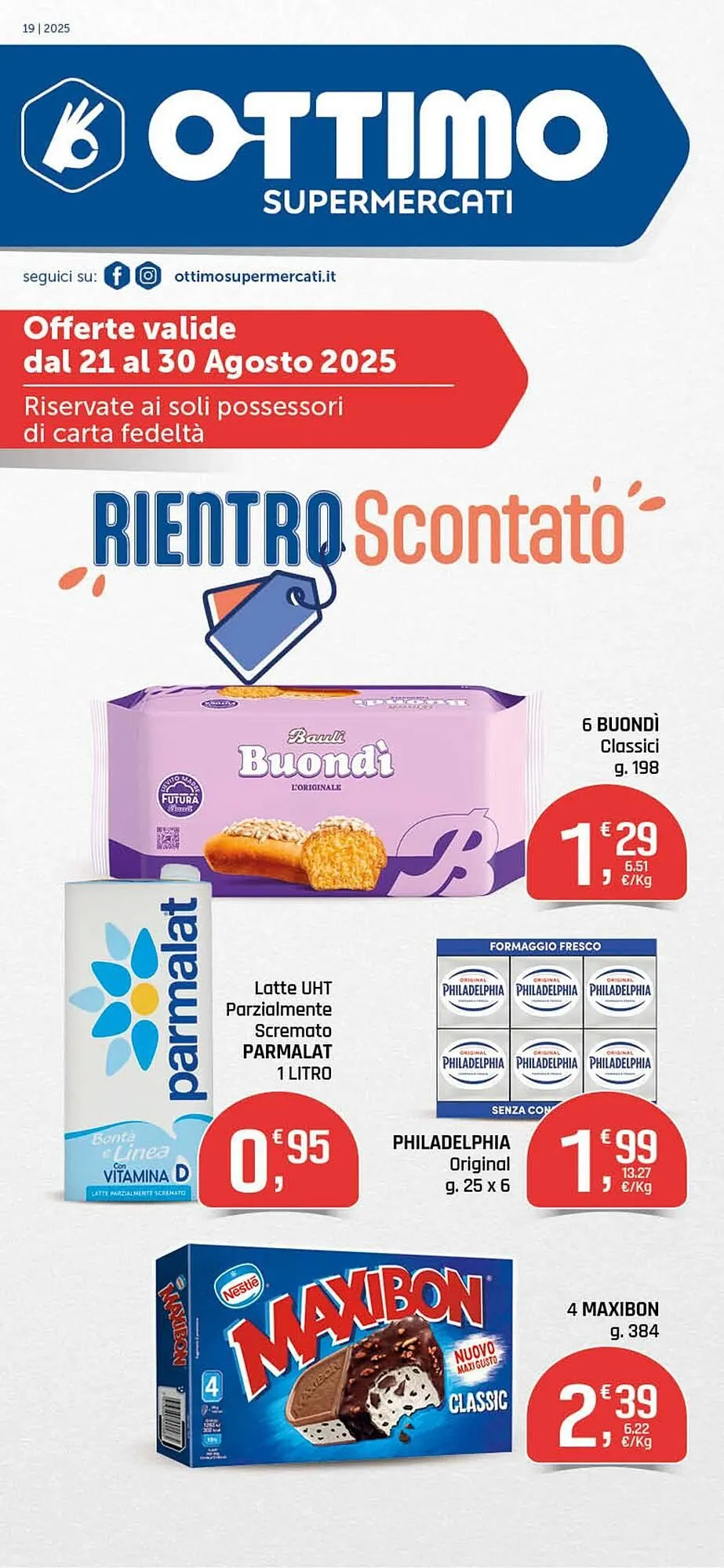 Volantino Ottimo Market da 20 agosto a 30 agosto di 2025 - Pagina del volantino 1