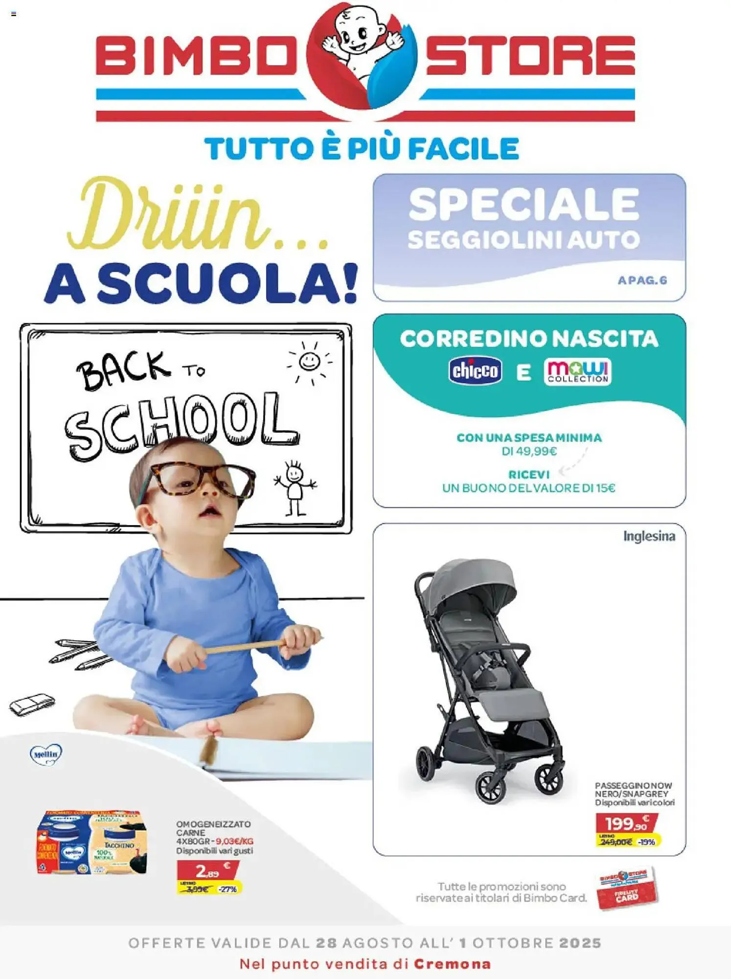 Volantino Bimbo Store da 28 agosto a 1 ottobre di 2025 - Pagina del volantino 1
