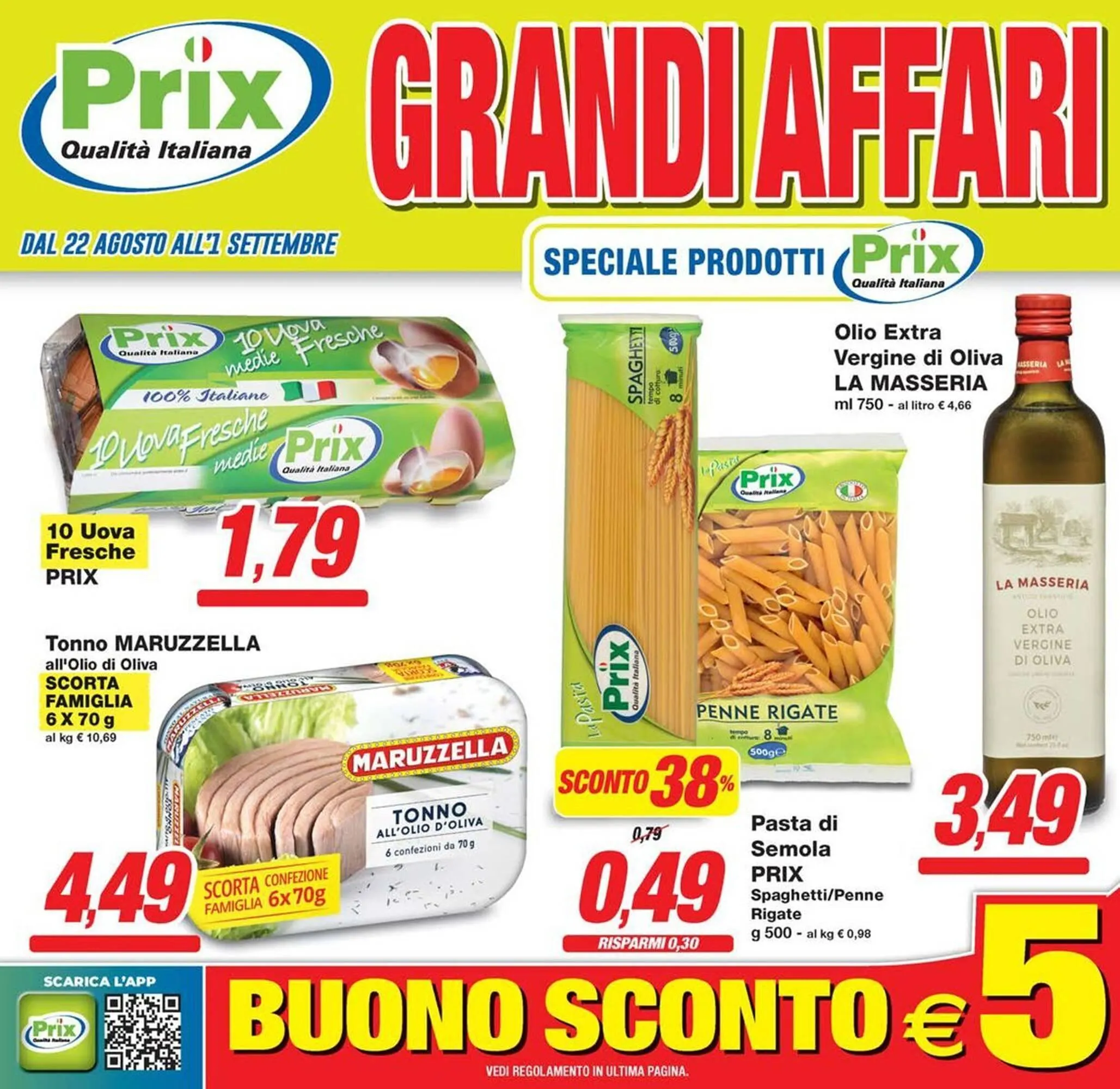 Volantino Prix Quality da 22 agosto a 1 settembre di 2025 - Pagina del volantino 1