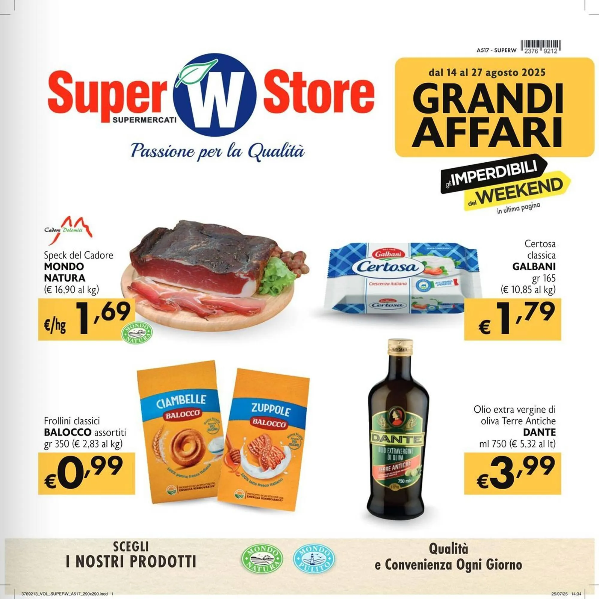 Volantino SuperW da 14 agosto a 27 agosto di 2025 - Pagina del volantino 1