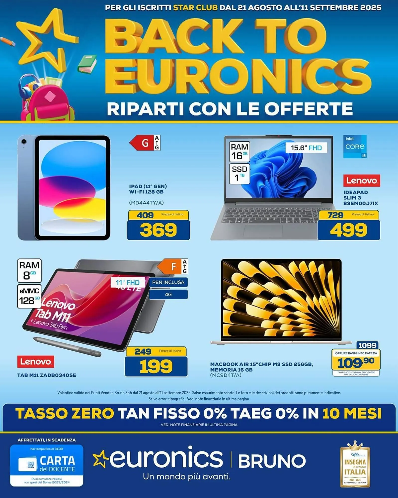Volantino Euronics da 21 agosto a 11 settembre di 2025 - Pagina del volantino 1