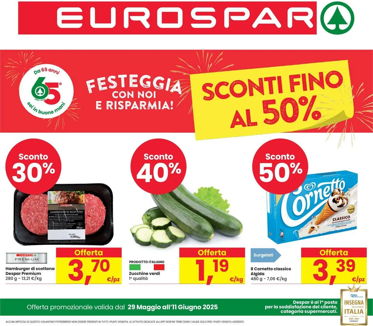 Eurospar Volantino attuale da 29 maggio a 11 giugno di 2025 - Pagina del volantino 1