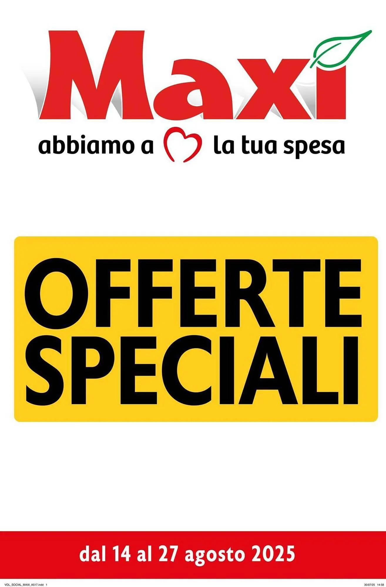 Volantino Maxi Supermercati da 14 agosto a 27 agosto di 2025 - Pagina del volantino 1