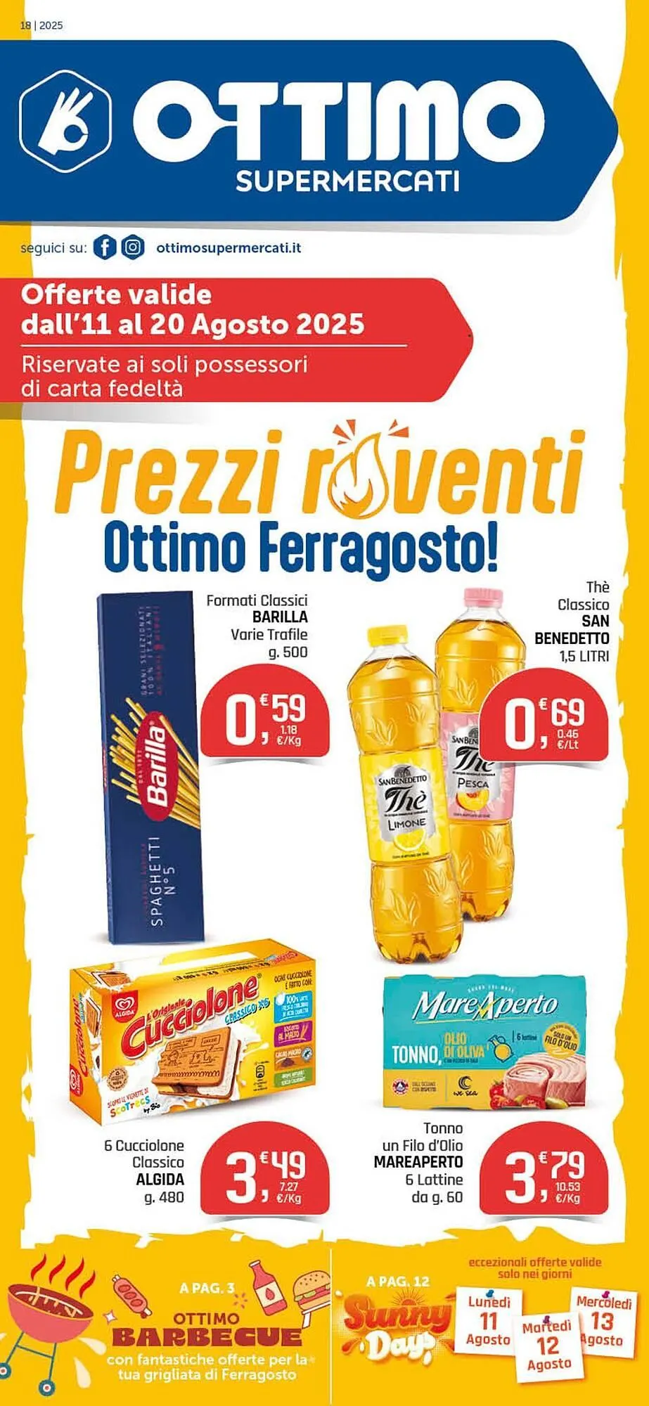 Volantino Ottimo Market da 12 agosto a 20 agosto di 2025 - Pagina del volantino 1