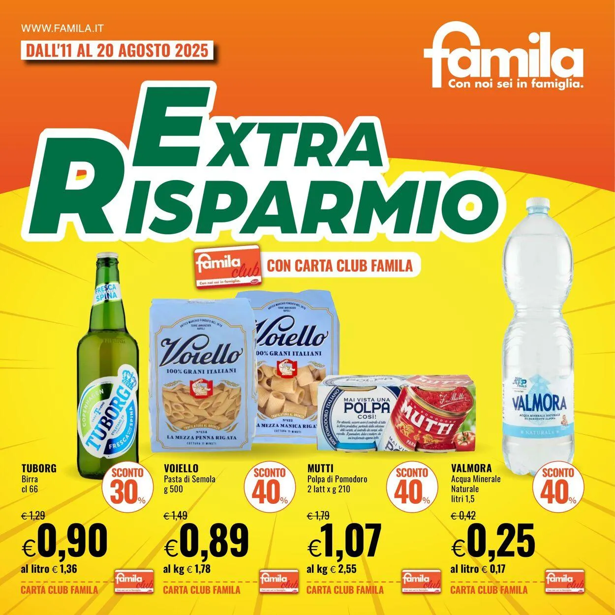 Famila Volantino attuale da 11 agosto a 20 agosto di 2025 - Pagina del volantino 1