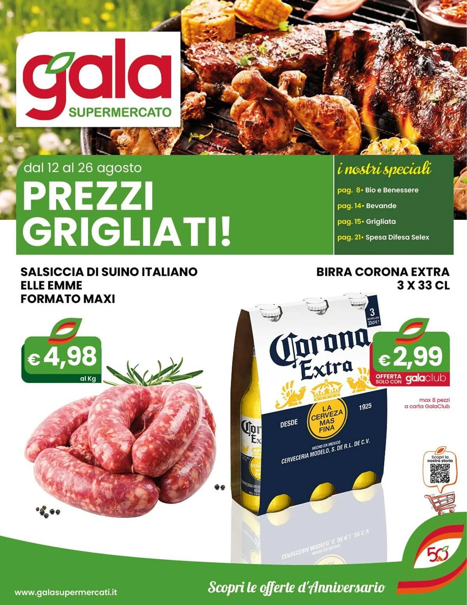 Volantino Gala Supermercati da 12 agosto a 26 agosto di 2025 - Pagina del volantino 1