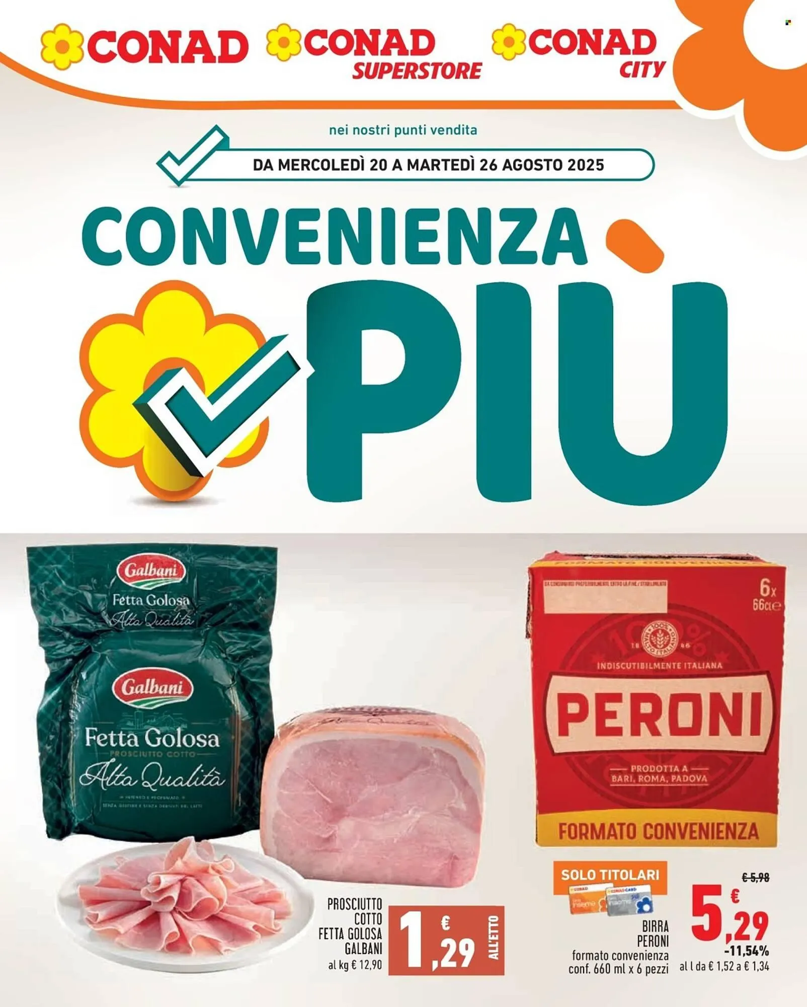 Volantino Conad da 20 agosto a 26 agosto di 2025 - Pagina del volantino 1