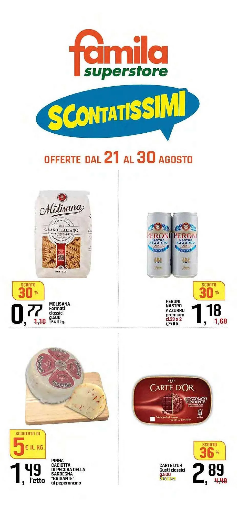 Volantino Famila Superstore da 21 agosto a 30 agosto di 2025 - Pagina del volantino 1