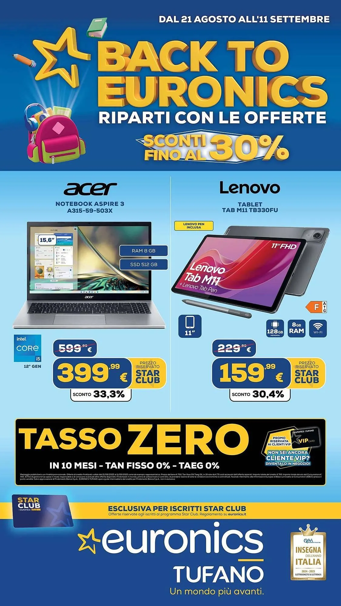 Volantino Euronics da 21 agosto a 11 settembre di 2025 - Pagina del volantino 1
