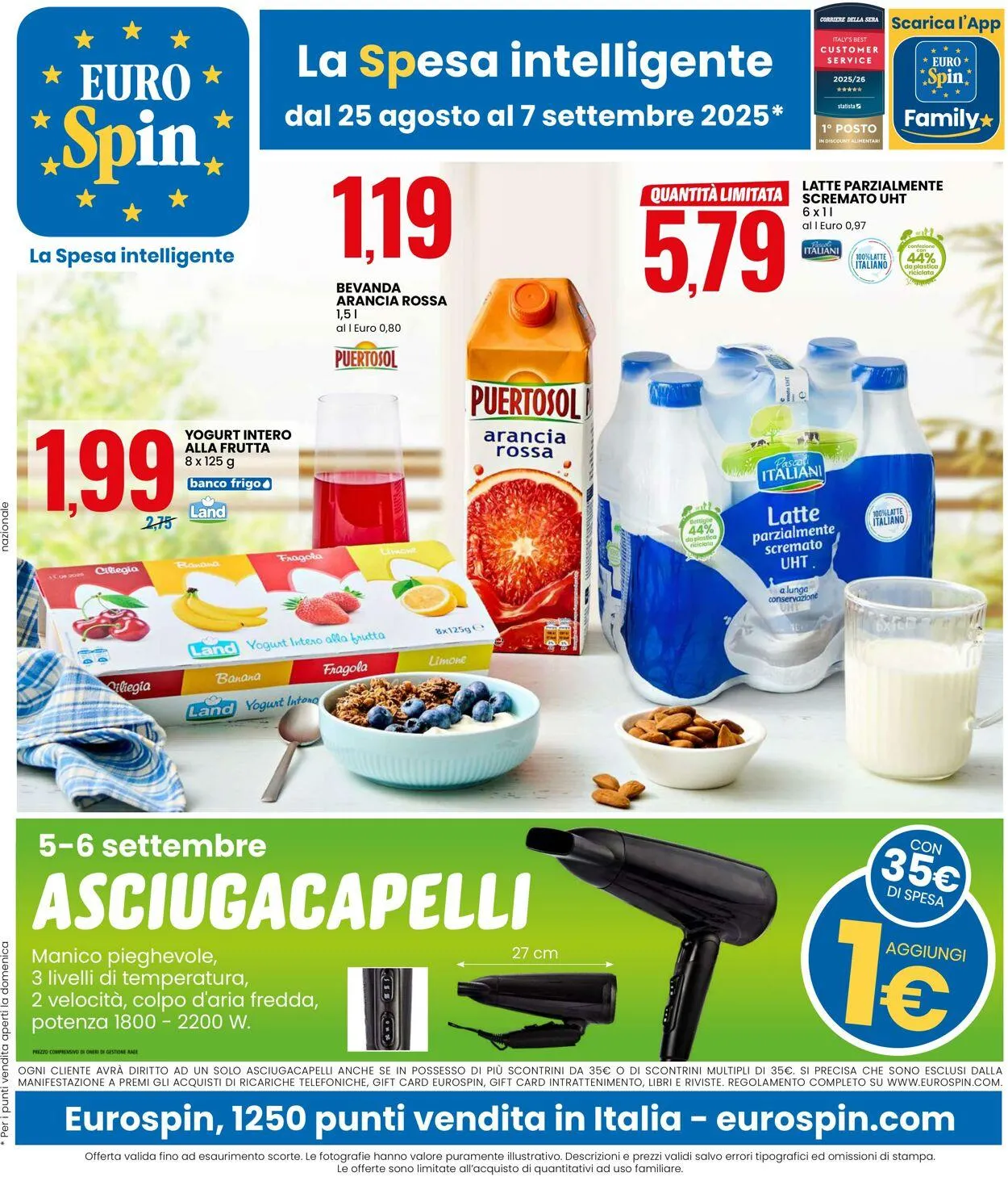EURO Spin Volantino attuale da 25 agosto a 7 settembre di 2025 - Pagina del volantino 1