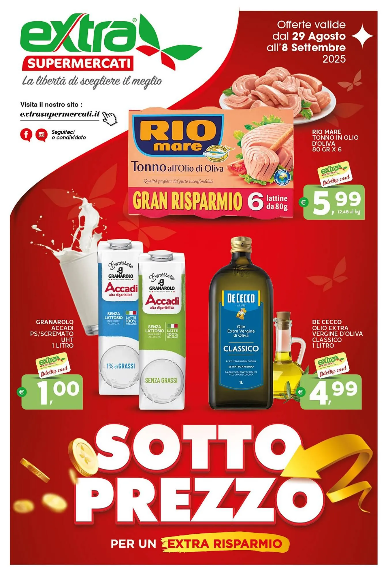 Volantino Extra Supermercati da 29 agosto a 8 settembre di 2025 - Pagina del volantino 1