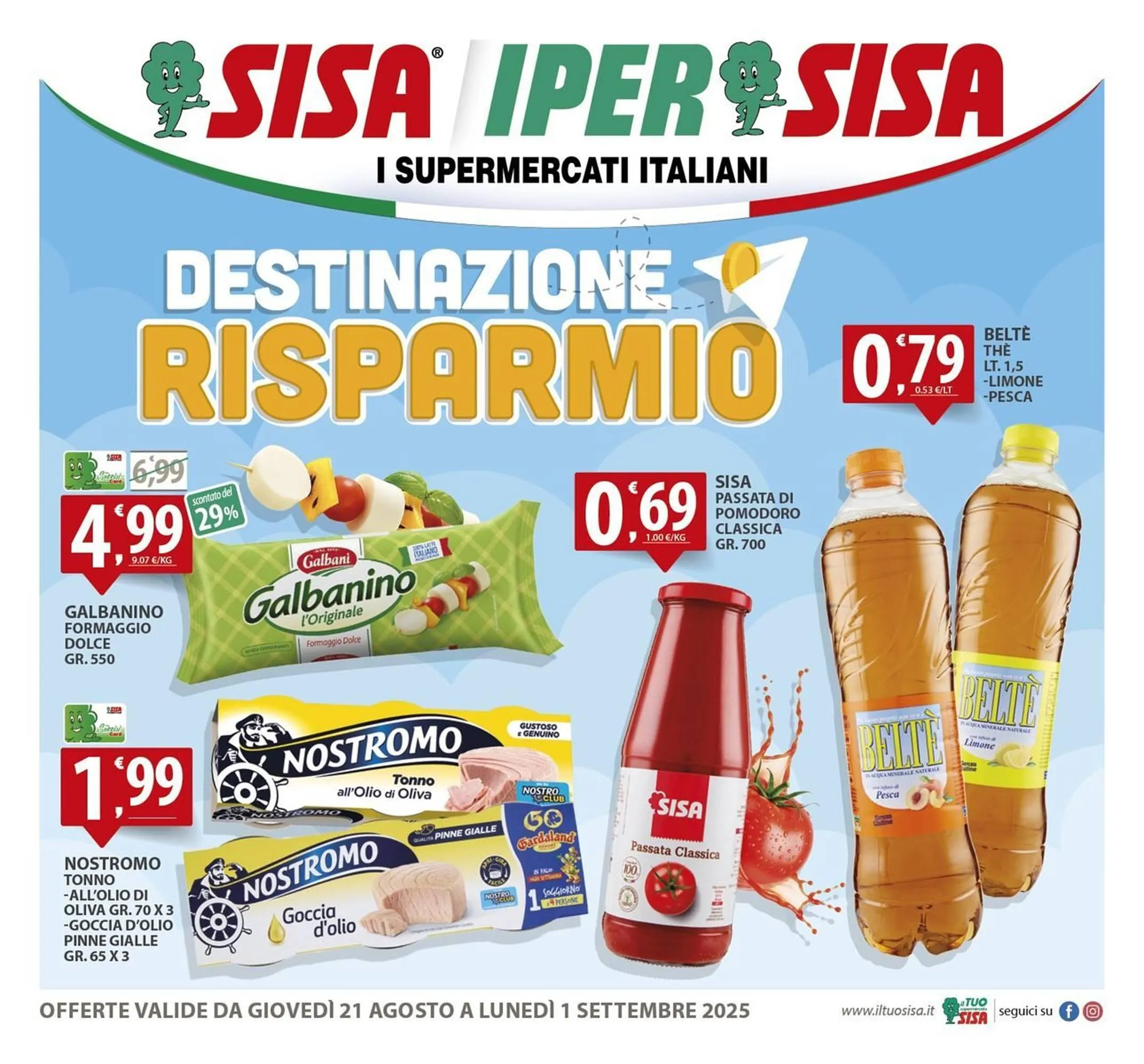 Volantino Sisa da 21 agosto a 1 settembre di 2025 - Pagina del volantino 1