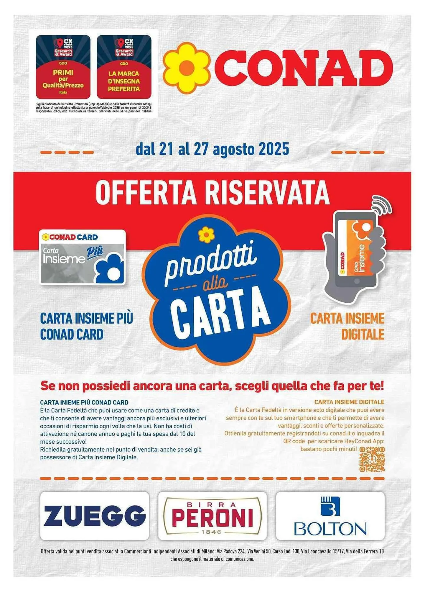 Volantino Conad da 21 agosto a 27 agosto di 2025 - Pagina del volantino 1