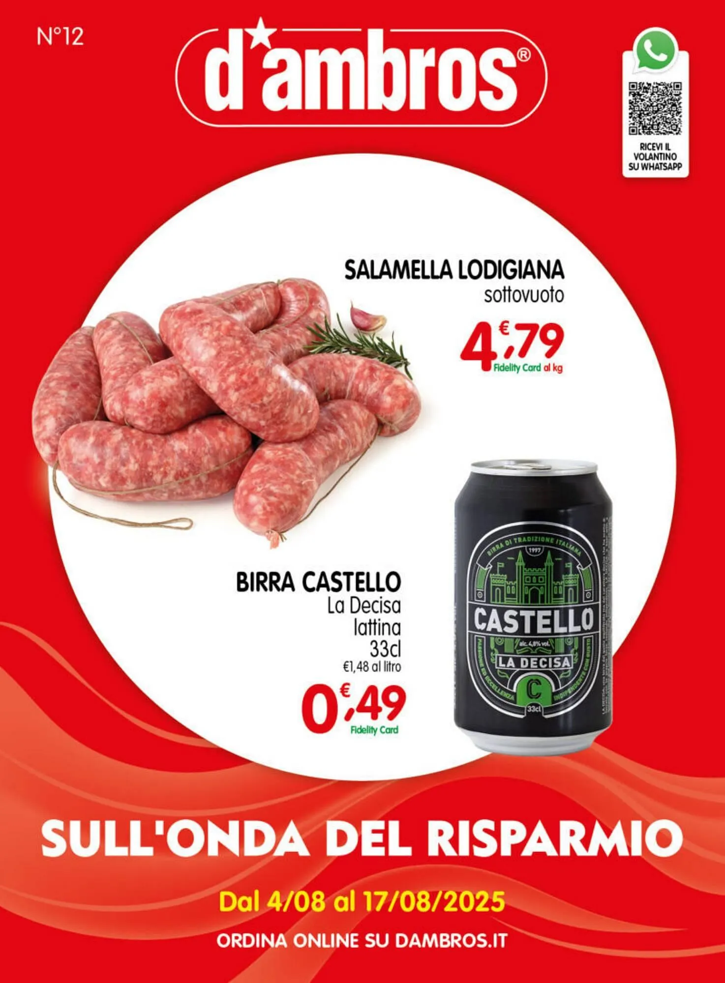 Volantino D'Ambros da 4 agosto a 17 agosto di 2025 - Pagina del volantino 1