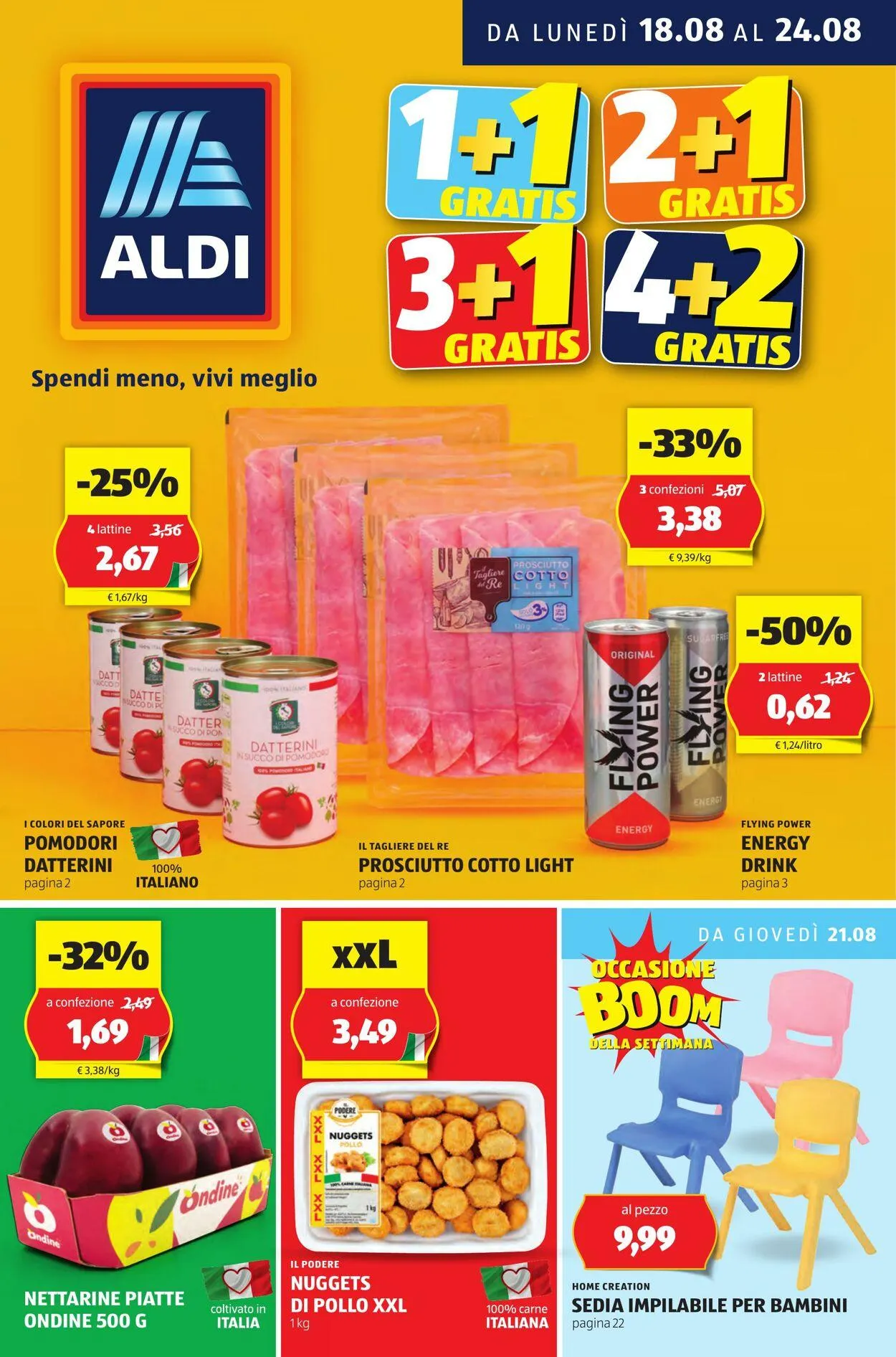 Aldi Volantino attuale da 18 agosto a 24 agosto di 2025 - Pagina del volantino 1