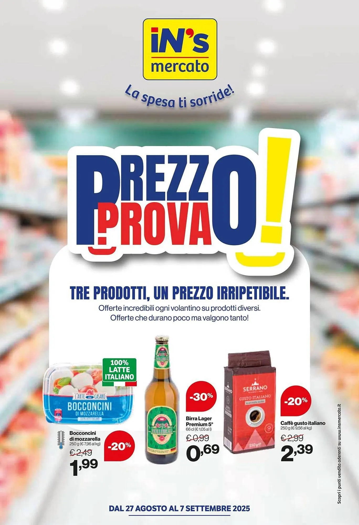 Volantino In'S Mercato da 27 agosto a 7 settembre di 2025 - Pagina del volantino 1