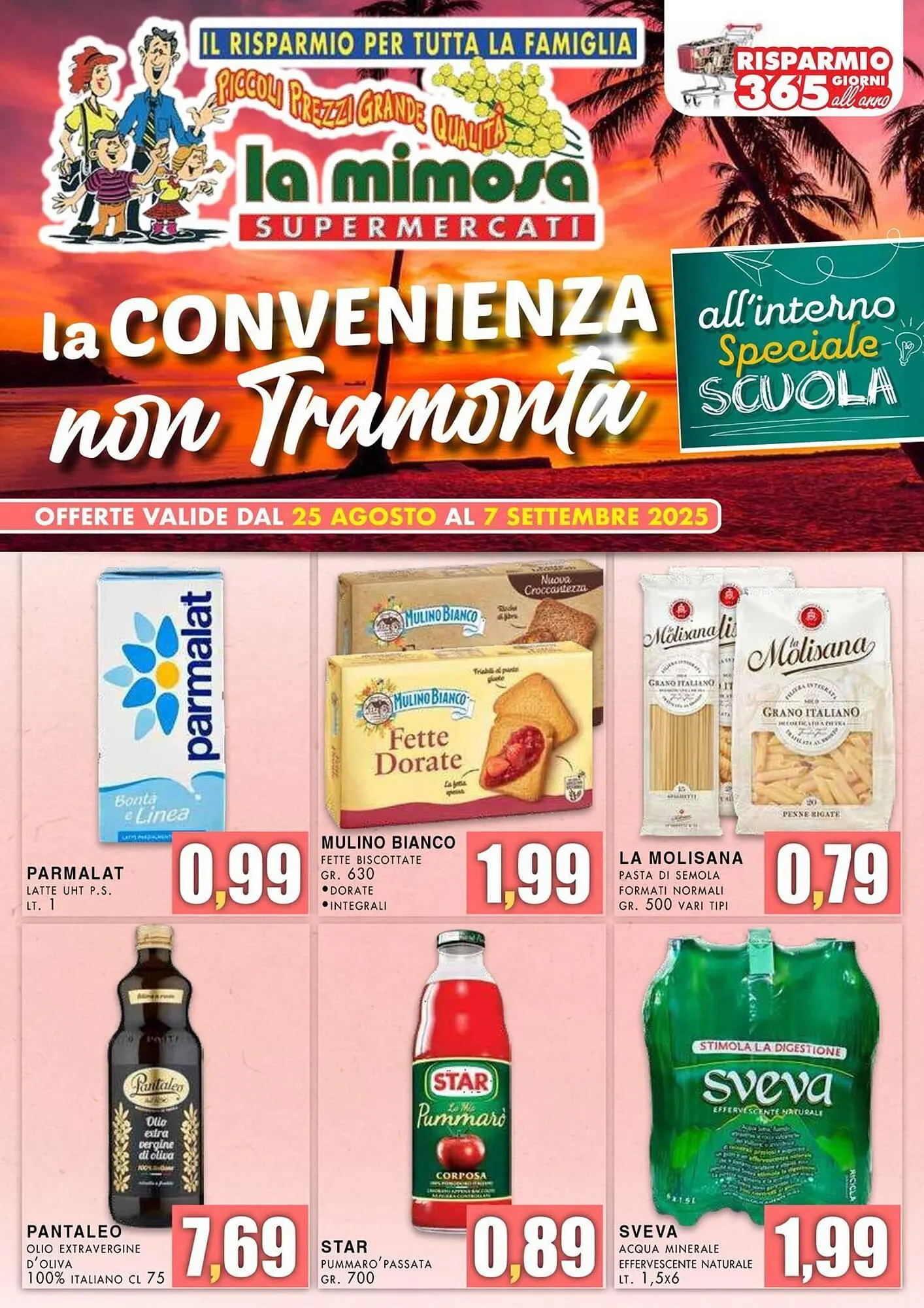 Volantino La Mimosa Supermercati da 25 agosto a 7 settembre di 2025 - Pagina del volantino 1