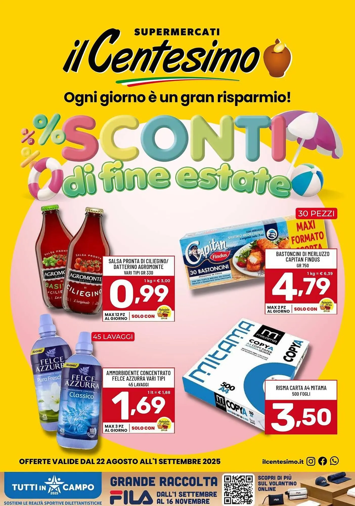Volantino Il Centesimo da 22 agosto a 1 settembre di 2025 - Pagina del volantino 1