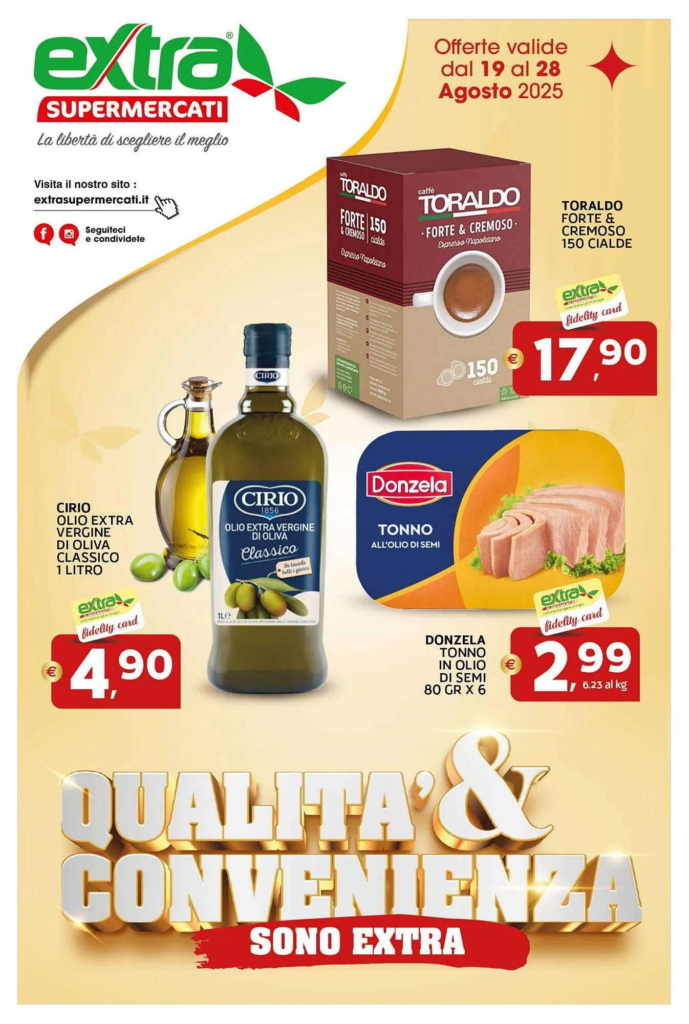Volantino Extra Supermercati da 19 agosto a 28 agosto di 2025 - Pagina del volantino 1