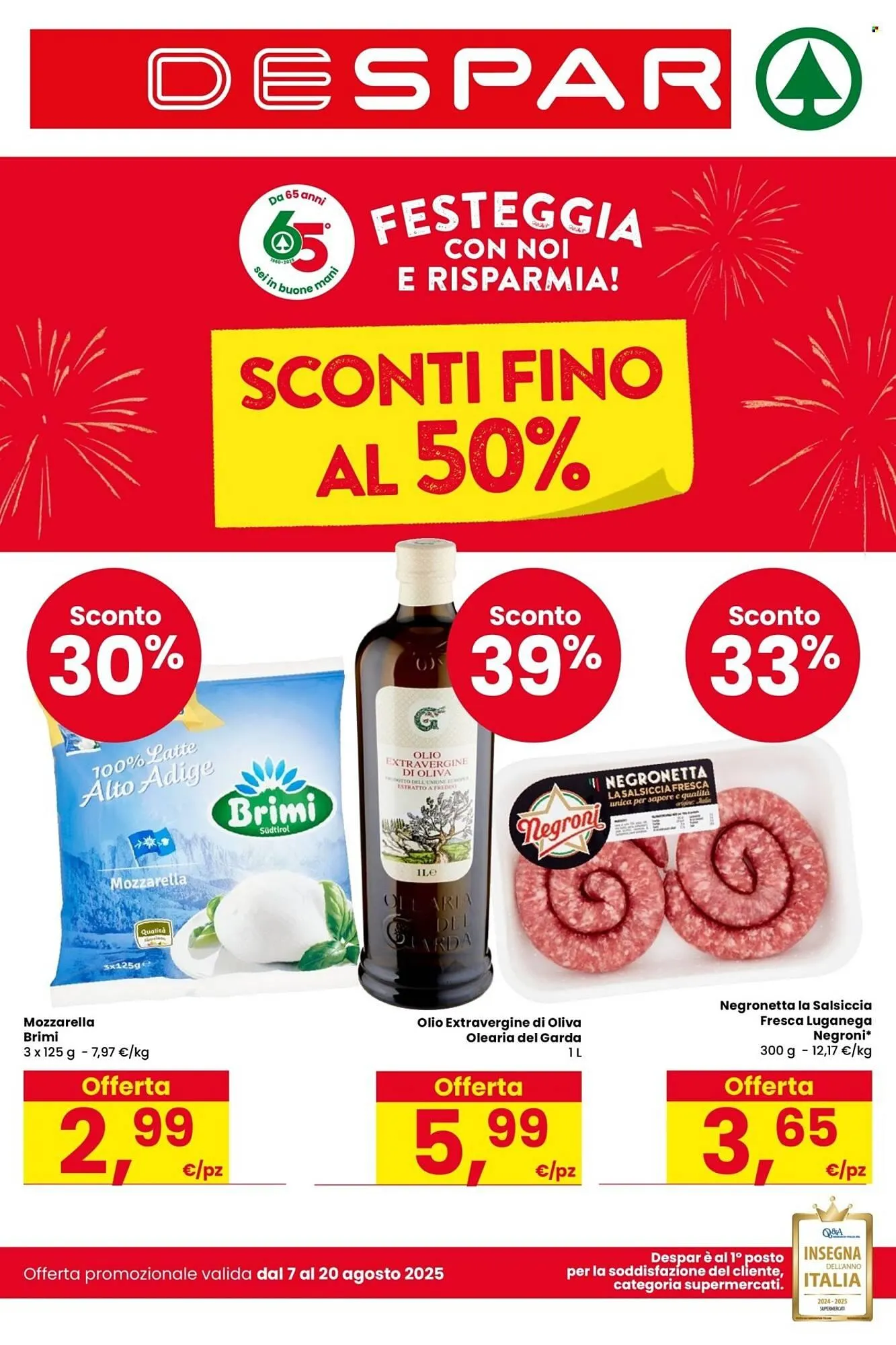Volantino Despar da 7 agosto a 20 agosto di 2025 - Pagina del volantino 1