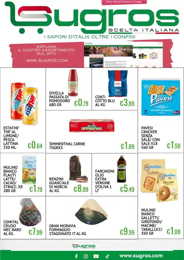 I sapori d'italia oltre i confini da 20 aprile a 10 maggio di 2025 - Pagina del volantino 1