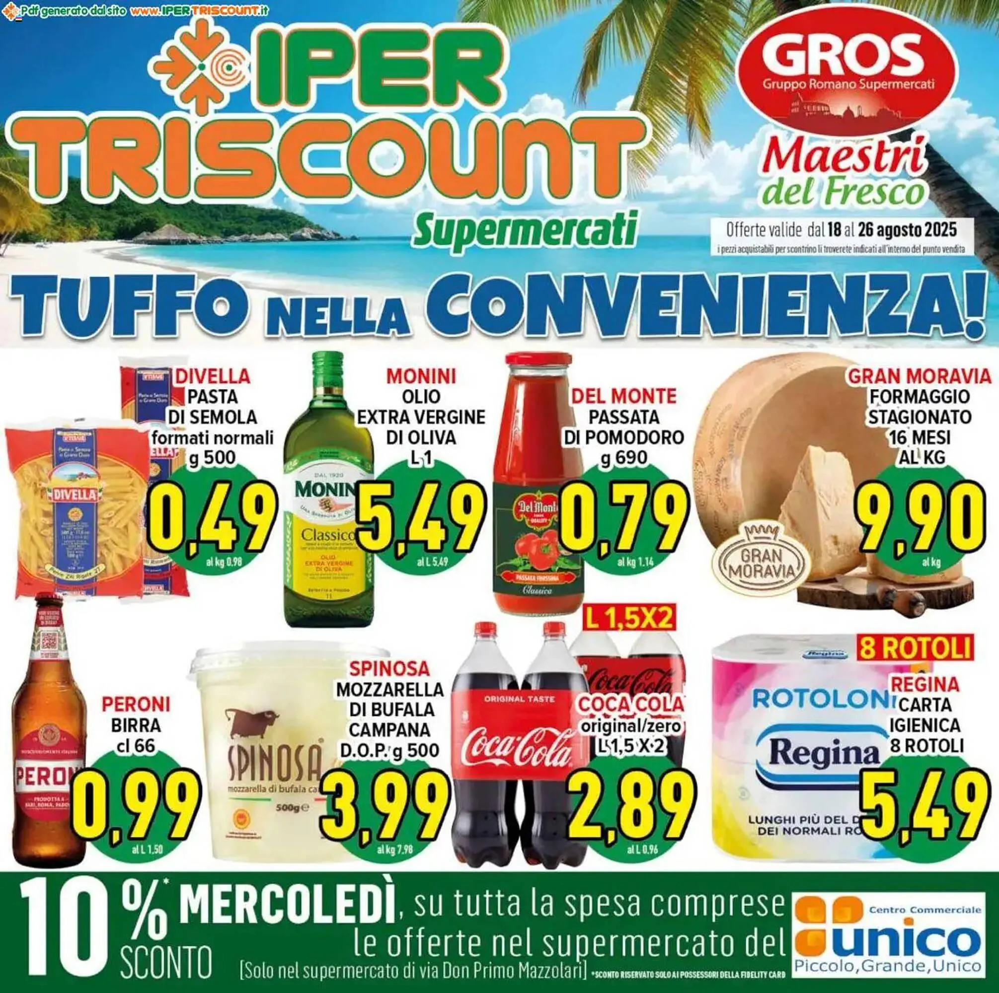 Volantino Iper Triscount da 18 agosto a 26 agosto di 2025 - Pagina del volantino 1