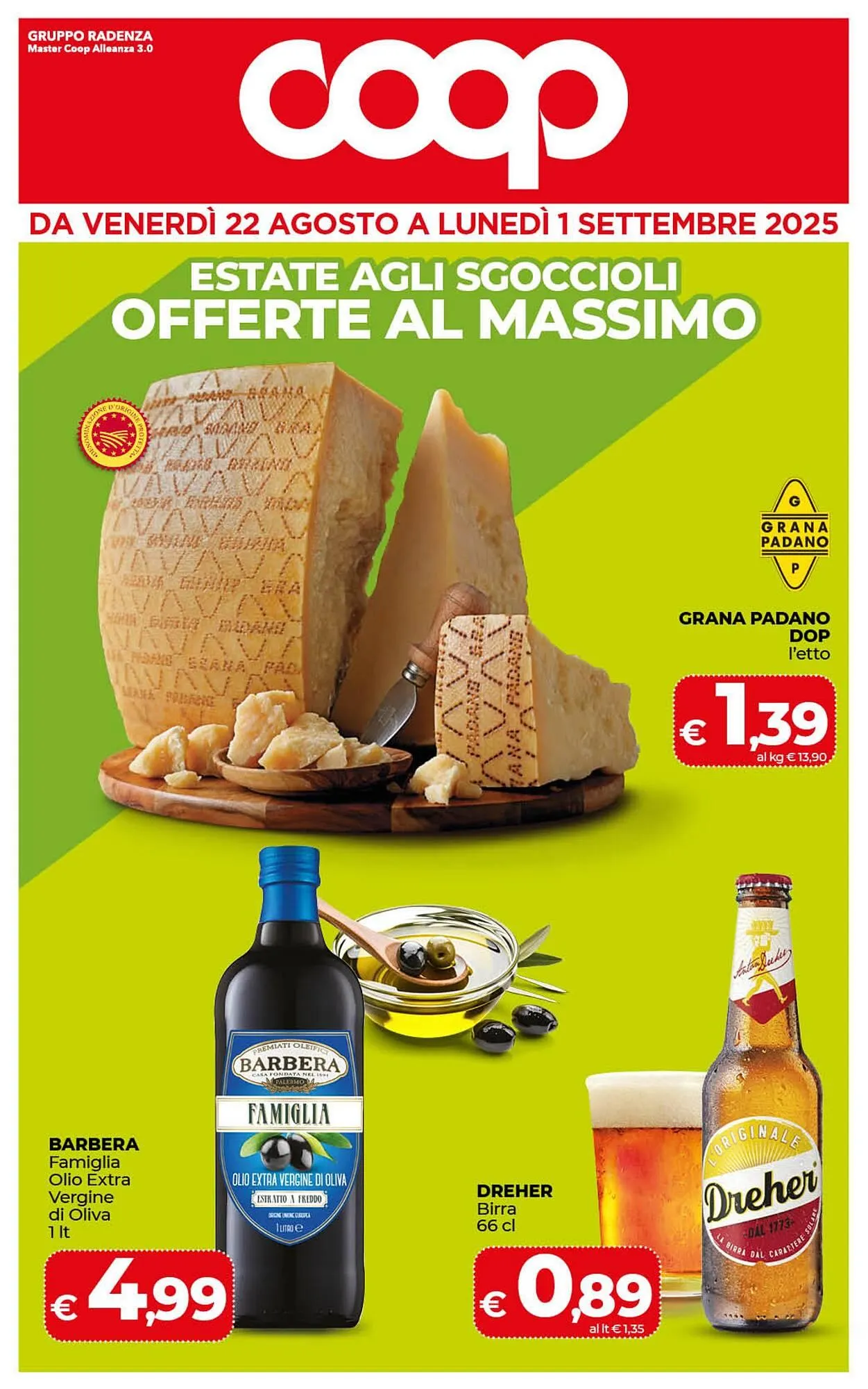 Volantino Coop Radenza da 22 agosto a 1 settembre di 2025 - Pagina del volantino 1