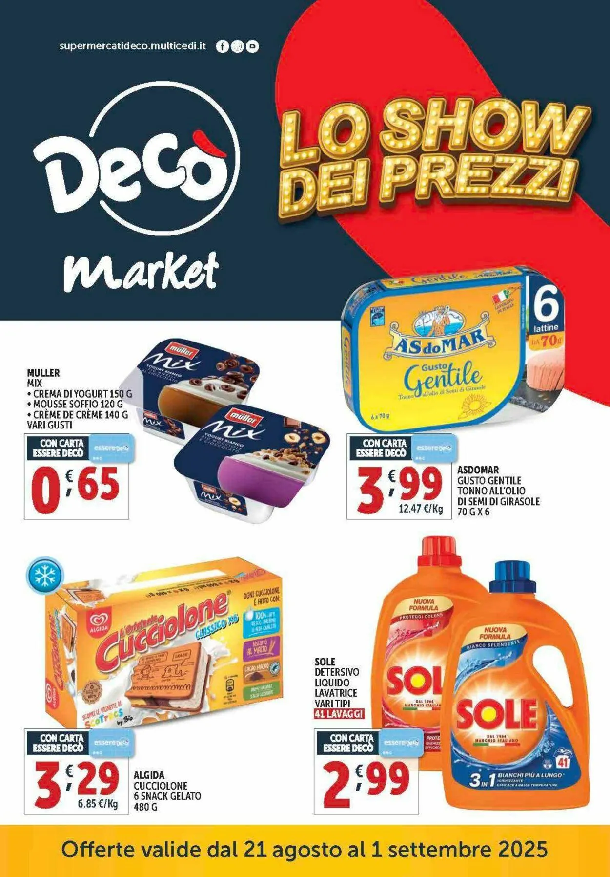 Deco Volantino attuale da 21 agosto a 4 settembre di 2025 - Pagina del volantino 1