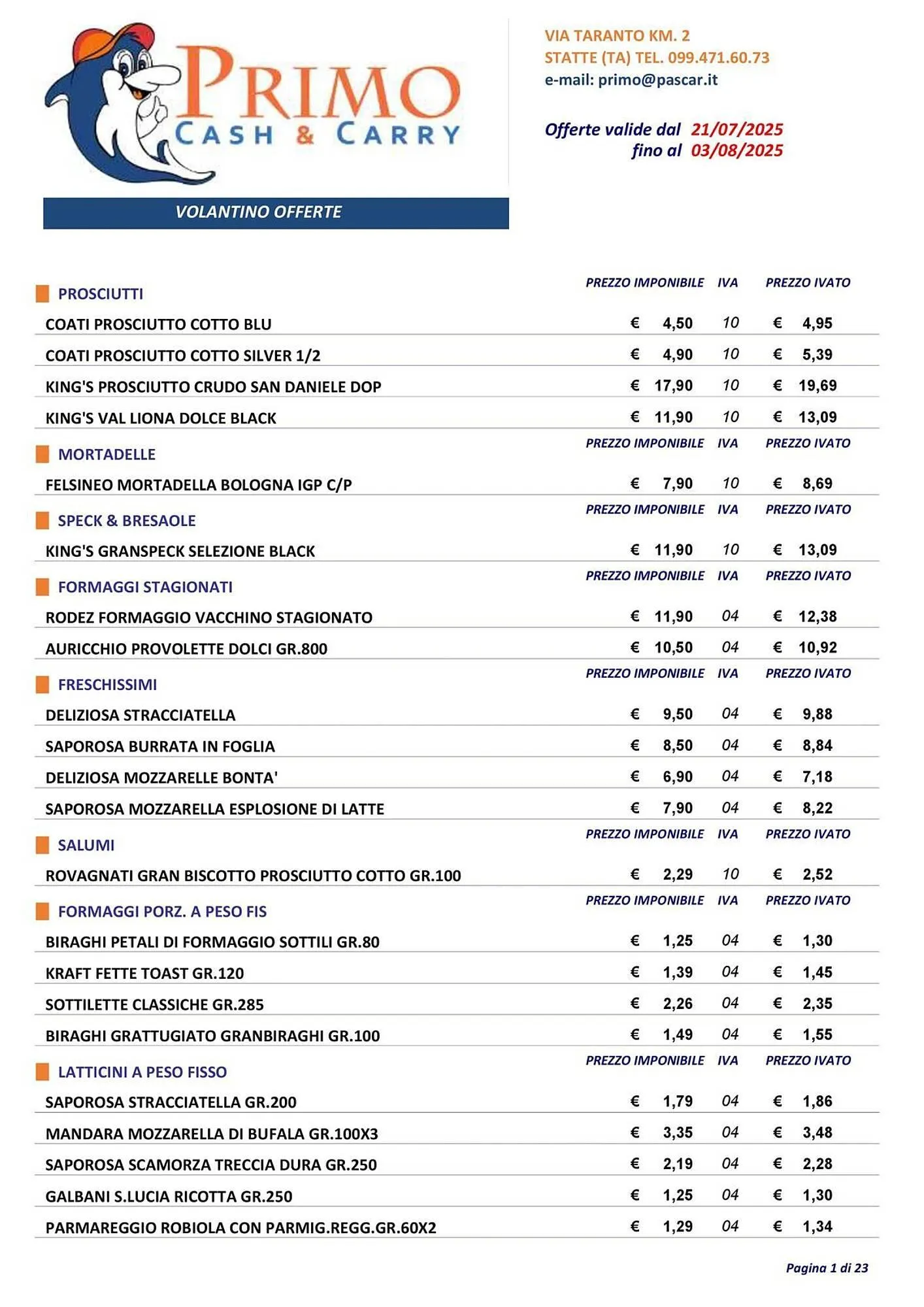 Volantino Gruppo Pascar da 24 luglio a 3 agosto di 2025 - Pagina del volantino 1