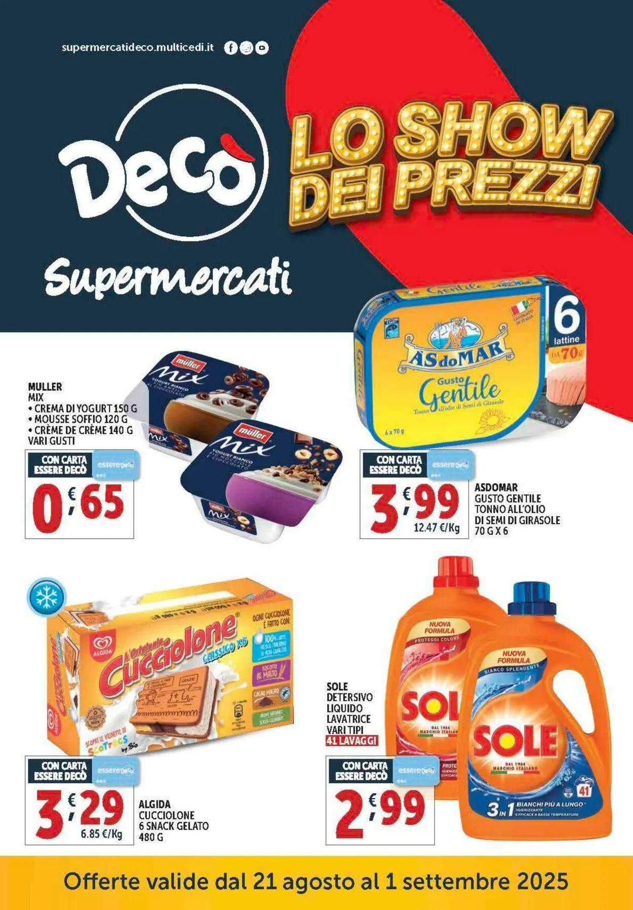 Deco Volantino attuale da 21 agosto a 4 settembre di 2025 - Pagina del volantino 1