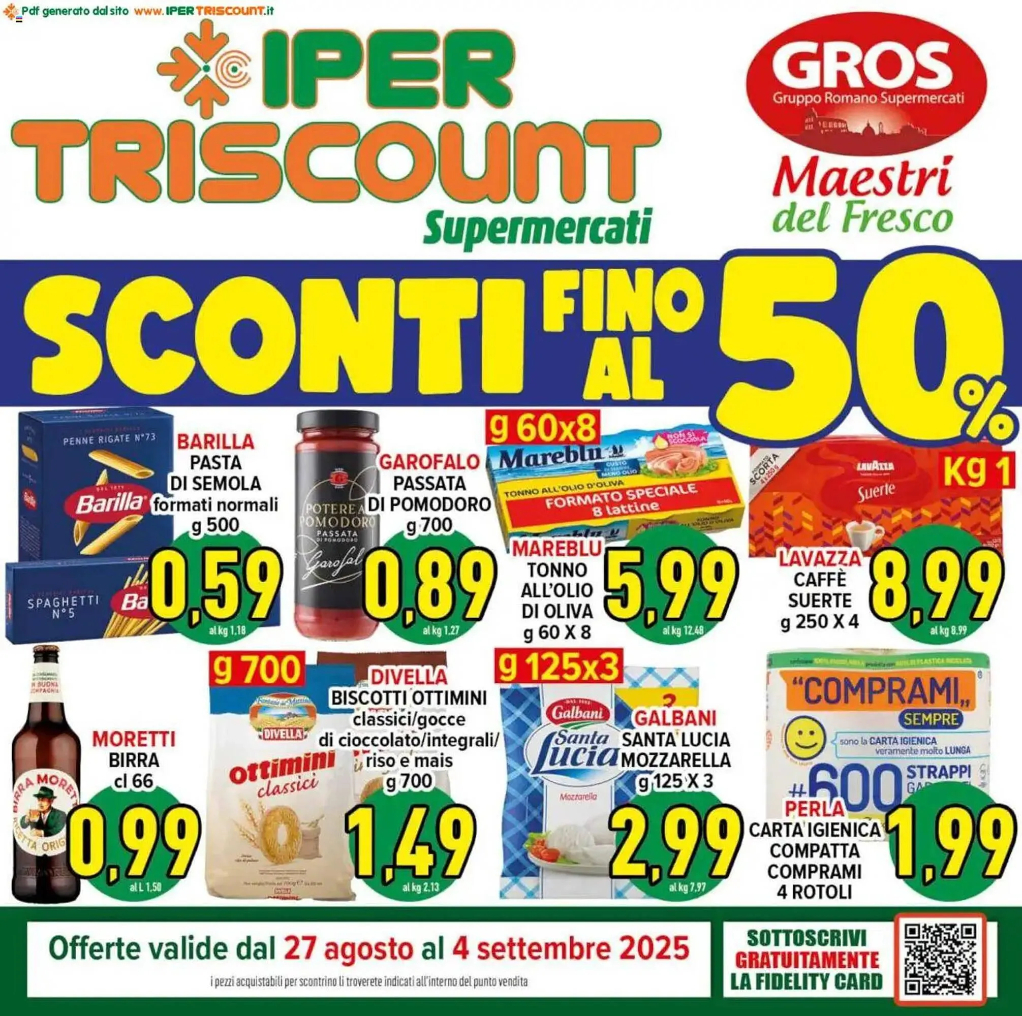 Volantino Iper Triscount da 27 agosto a 4 settembre di 2025 - Pagina del volantino 1