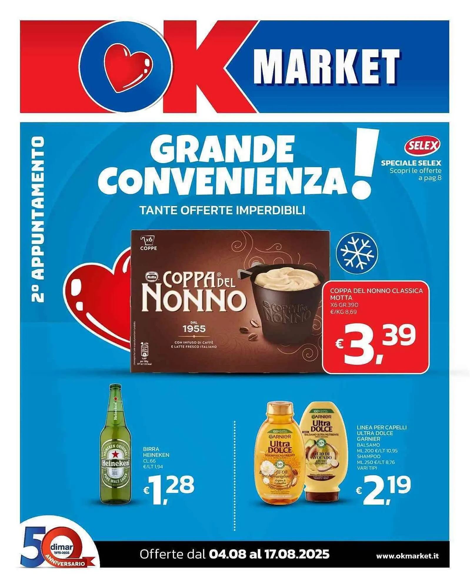 Volantino Ok Market da 4 agosto a 17 agosto di 2025 - Pagina del volantino 1