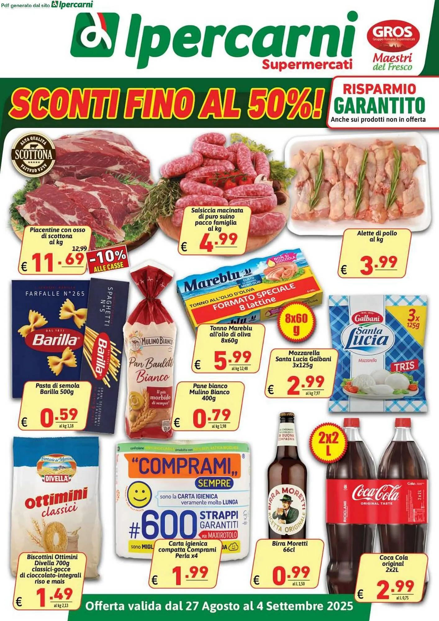 Volantino Ipercarni da 27 agosto a 4 settembre di 2025 - Pagina del volantino 1