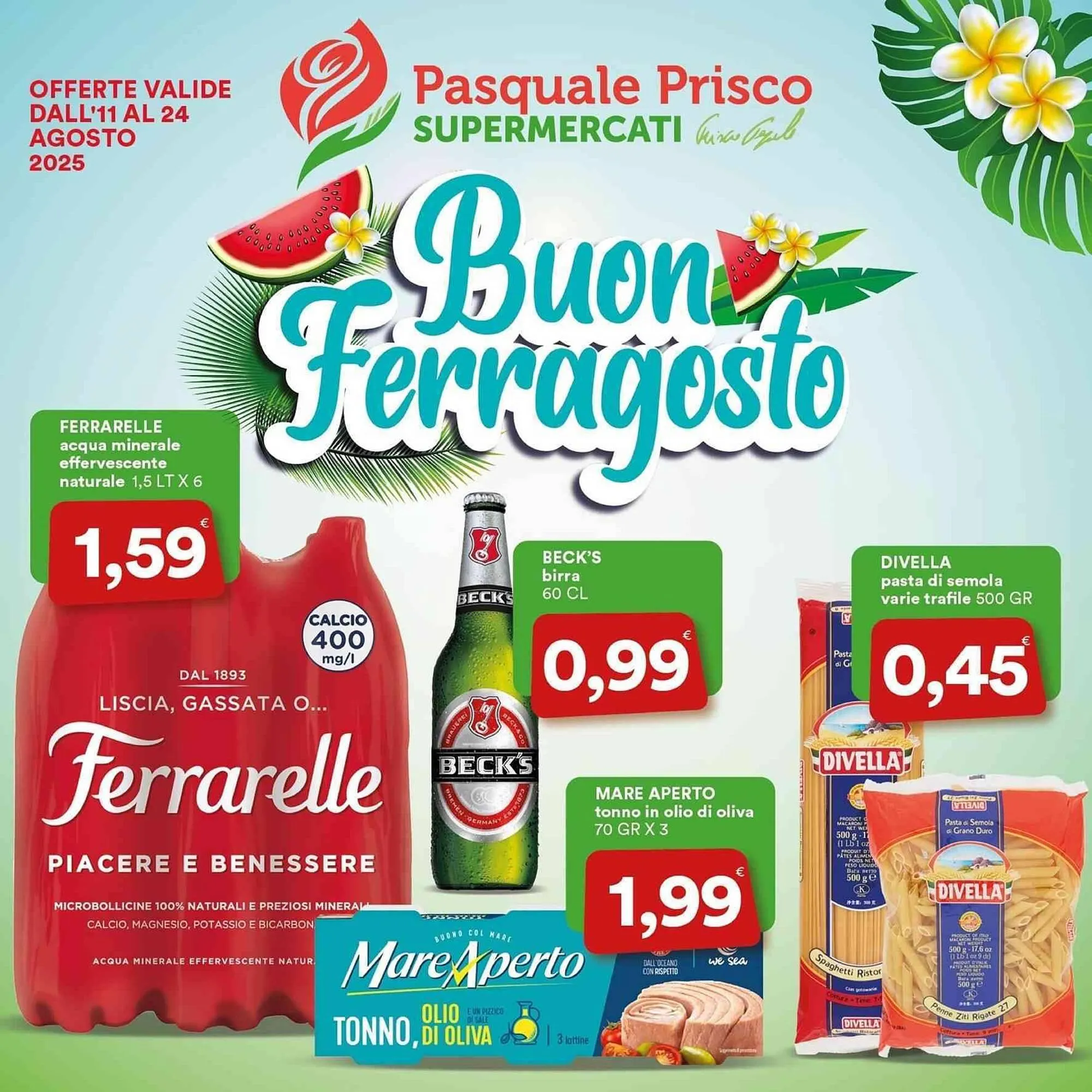 Volantino Supermercati Pasquale Prisco da 11 agosto a 24 agosto di 2025 - Pagina del volantino 1